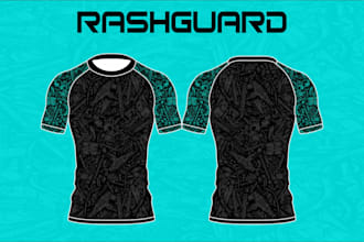 create premium and unique rash guard designs