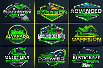 do lawn care landscape farm natural agriculture logo with unlimited revisions