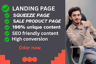 write SEO landing page copy for your website