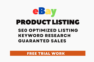 do ebay listing ebay seo listing ebay product listing ebay lister