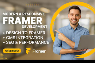 build framer landing page website, figma to framer webflow framer website design