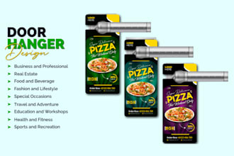 design door hanger rack card dl flyer business leaflet postcard eddm and banner
