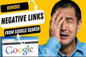 remove negative link from google search