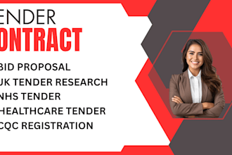 write UK government tenders, grants, business plans, nhs care tender