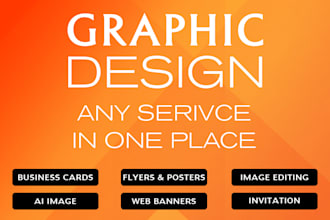 create high quality invitation, business cards, flyers, banners, posters