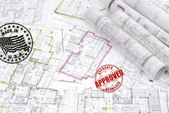 review, sign and stamp architectural structural plans in USA for city permit