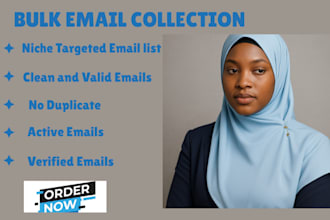 provide niche targeted active bulk email list for email marketing