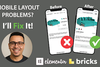 fix elementor layout and mobile responsiveness issues