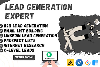 provide b2b lead generation, email lists, prospect lists, linkedin leads