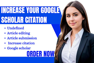 write article increase google scholar citations for research journal publication