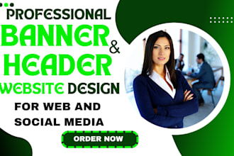 design great website design, header and slider or banner