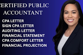 do CPA comfort letter, CPA income verification letter, CPA attestation letter
