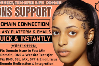 quickly connect fix, transfer your domain to any website, email service in 30min