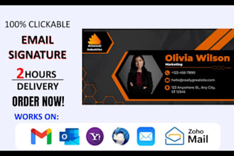 do attractive signature, clickable HTML email signature