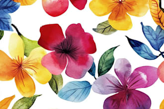create unique watercolor seamless pattern design
