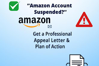 write a professional amazon appeal for suspension, reinstatement, or payments