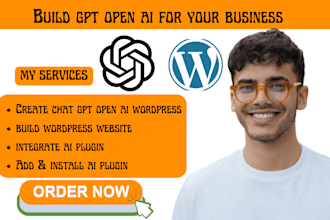 do gpt builder wordpress website with open ai chatbot for your business