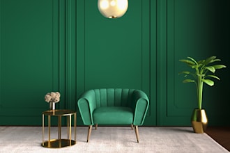 create 3d visualization and rendering for your room in 3d max