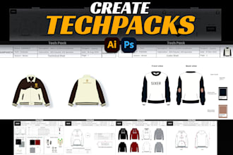 create tech packs technical drawings in illustrator