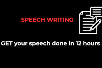 do speech writing for you