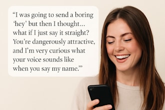 write 3 flirty or romantic custom messages