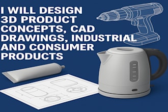 do 3d product design 3d product concept, cad drawing industrial design 3d model