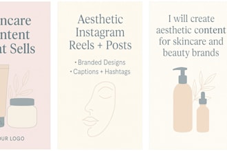 create aesthetic instagram content for skincare and beauty brands