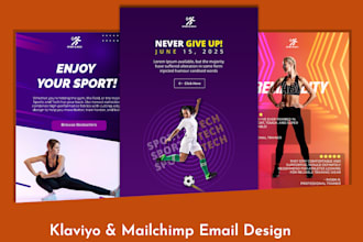 design mailchimp klaviyo email marketing campaign templates