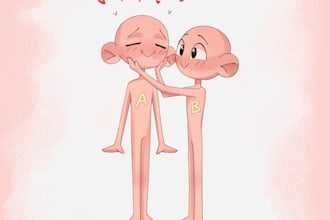 create a sweet couple ych with your ocs or characters