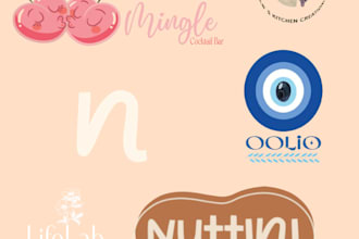 create an aesthetic and colourful logo