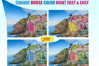 change color of house exterior or interior in any  combination