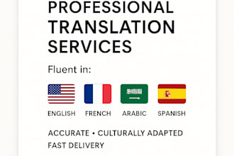translate arabic, english, french, and spanish accurately