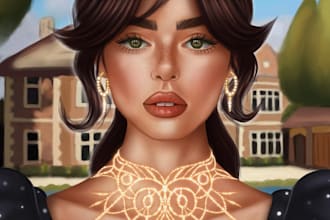 draw custom digital portraits, stickers or illustrations in my style
