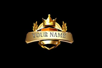 create stunning 3d metallic gold logo for your business