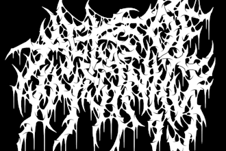 create death, black metal, grindcore, hardcore band logo
