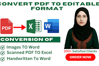 covert pdf to word, handwriting to word, scan pdf to excel