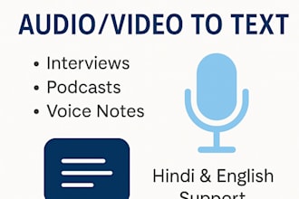 transcribe english audio or video to text accurately