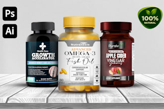 design eye catching labels for supplements, bottles, and products