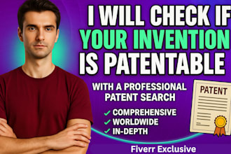 check if your invention is patentable with a professional patent search