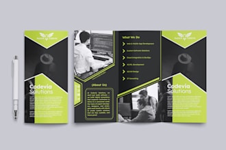 do trifold, bifold brochure, flyer, business card design