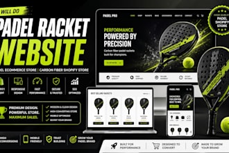 do padel racket website padel ecommerce store carbon fiber racket shopify store