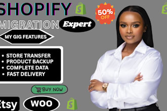 migrate wix woocommerce bigcommerce squarespace magento website to shopify store