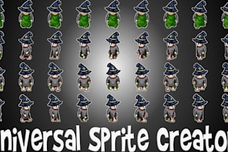 design custom and professional sprite sheet for your 2d game and animation