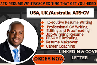 create an ats optimized resume, linkedin profile for USA, uk cv, australia jobs