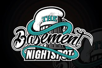design bar, club, hookah, bartender, drinks, nightclub logo