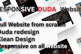 design develop and redesign a professional website using duda website builder