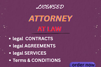 write legal contracts, agreements, nda, terms and conditions