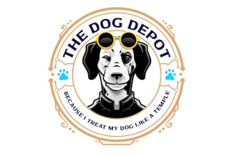 do modern animal dog pet care veterinary logo