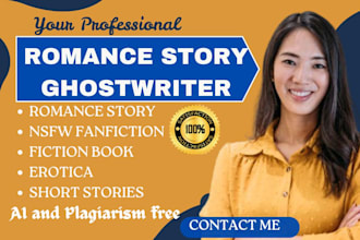 ghostwrite your romance story, nsfw fanfiction, fiction book novel, erotica