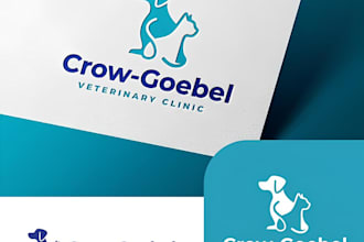 design creative modern pet, cat, dog, bird or animal logo
